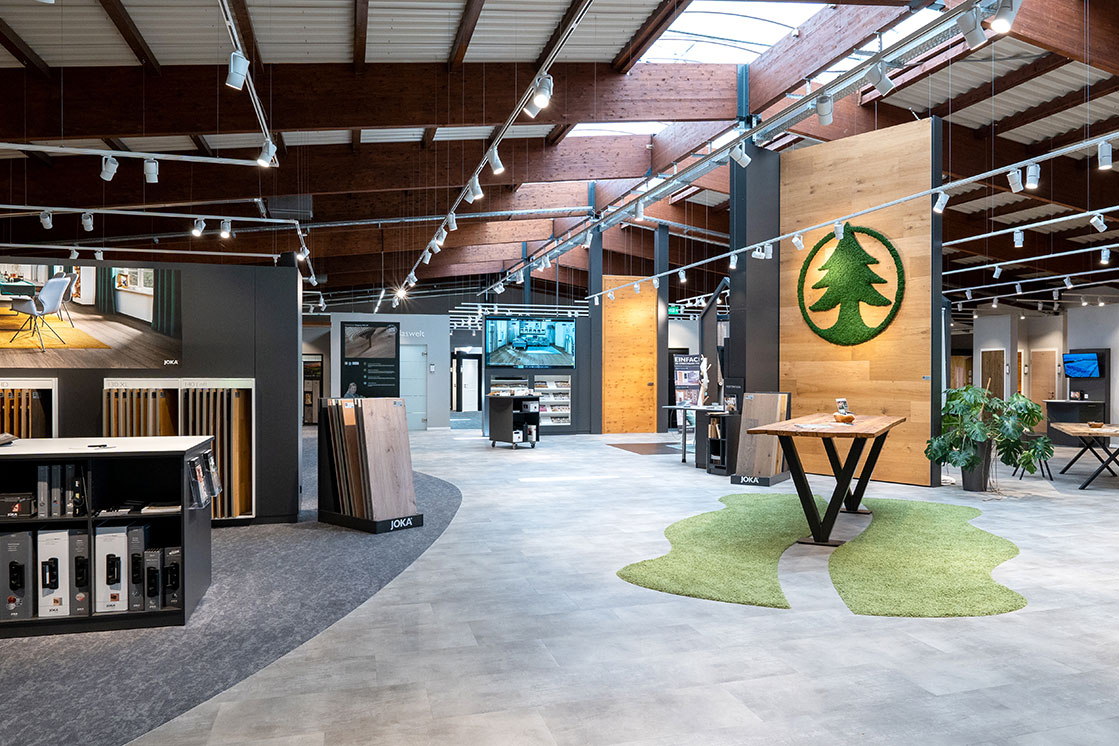 Raumbild des Jordan Showrooms in Kassel.